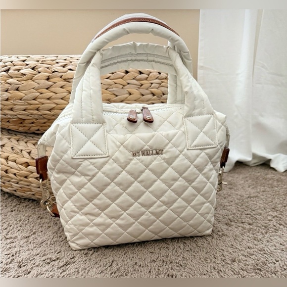 Handbags - MZ Wallace Small Sutton Deluxe White off/light beige Pearl Quilted Women's Bag